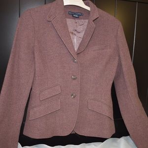 Ralph Lauren Wool Coffee Blazer, Pockets, Buttons